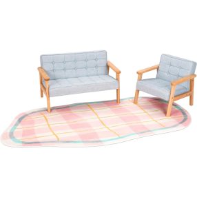 Gyerek kanapé szett szőnyeggel - 3 részes