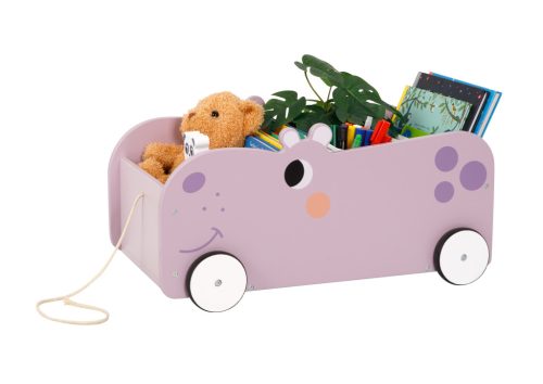 'Hippo' víziló formájú guruló könyv- és játéktároló