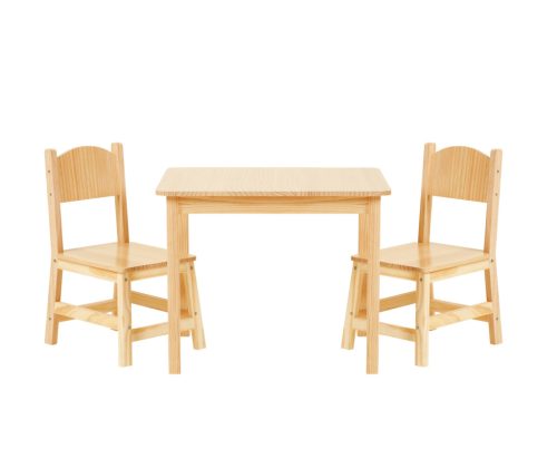 Fenyő asztal szett 2 székkel