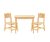 Fenyő asztal szett 2 székkel