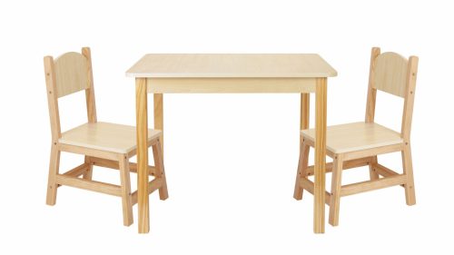 Fenyőfa gyerekasztal 2 székkel