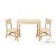 OOOK Pinewood Kids' Table with 2 Chairs